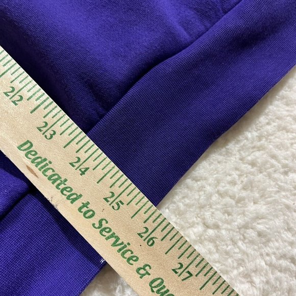 Adidas Hoodie Mens Small Purple Pullover Black Stripe Hooded Activewear - Picture 7 of 9